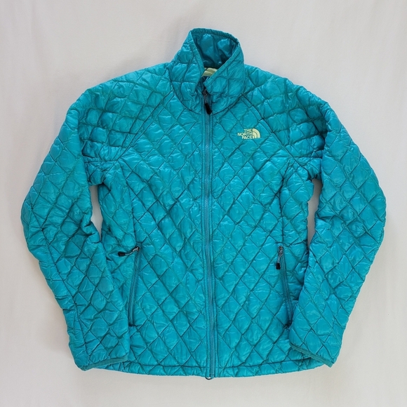 North Face Thermoball Eco Quilted Lightweight Full Zip Jacket Blue Green Medium - Picture 1 of 15